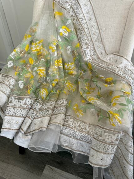 Gorgeous Organza Embroidered Saree