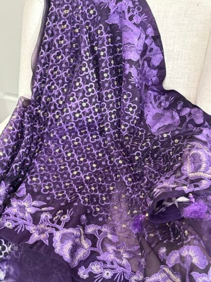 Gorgeous Organza Embroidered Saree