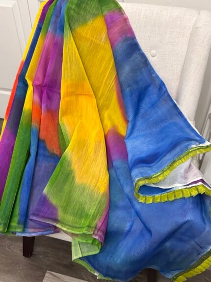 Hand Painted Silk Blended Cotton
