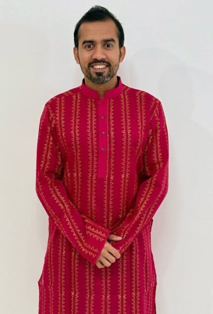 Men Panjabi Cotton Block Print