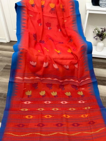 Orange Monipuri Saree